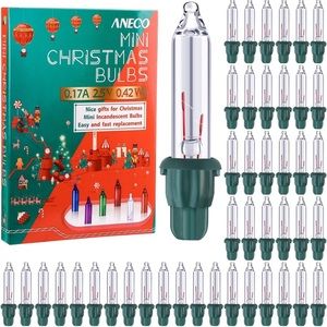 Aneco 280 Pieces Clear Mini 2.5 Volt Replacement Light Bulbs